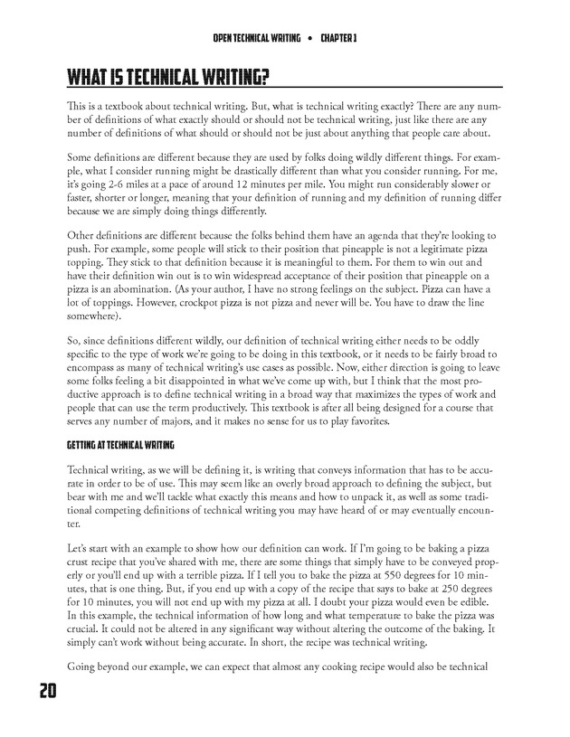 Open Technical Writing - New Page